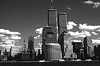 [View of World Trade Center from the Hudson River]