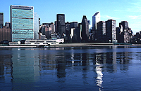 [United Nations and Citicorp Reflecting in Tranquil East River]