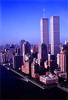 [Aerial View of World Trade Center and Lower Manhattan]